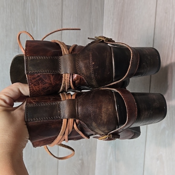 Freebird by Steven Womens Billy Ankle Moto Leather Heels Boots shoes sz 7 - Picture 6 of 12